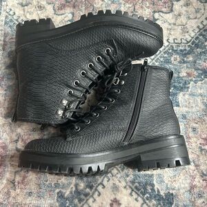 Indigo Black Combat & Moto Boots